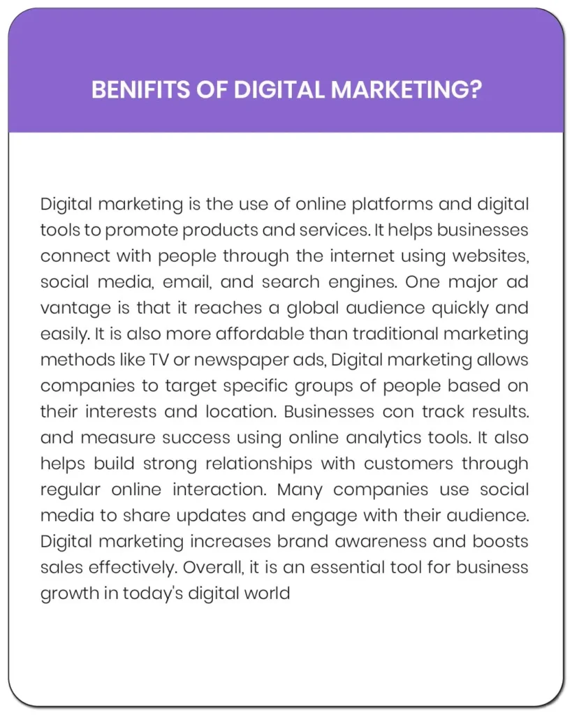 benifits of digital marketing