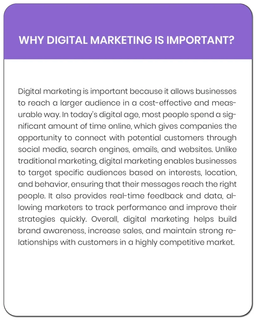 why digital marketing is important